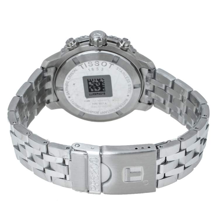Pre Owned  Tissot Grey Stainless Steel PRS200 T067417A Men's Wristwatch 42 mm