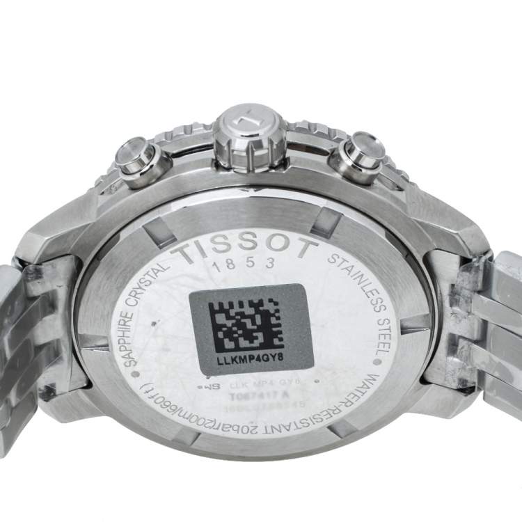 Pre Owned  Tissot Grey Stainless Steel PRS200 T067417A Men's Wristwatch 42 mm