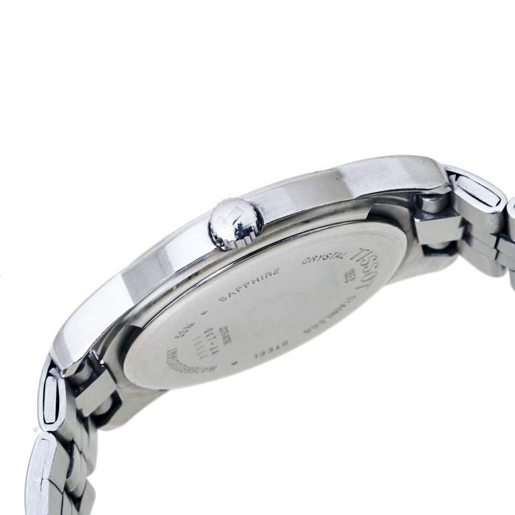 Pre Owned Tissot Blue Stainless Steel PR 50 Men's Wristwatch 36 mm