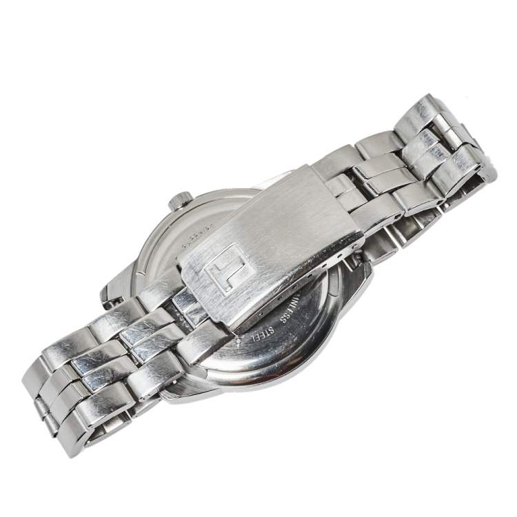 Pre Owned Tissot Blue Stainless Steel PR 50 Men's Wristwatch 36 mm