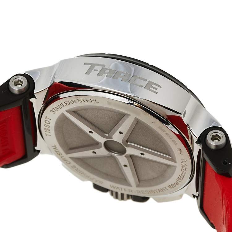 Pre Owned Tissot Black PVD Stainless Steel T-Race T048417A Men's Wristwatch 45 mm
