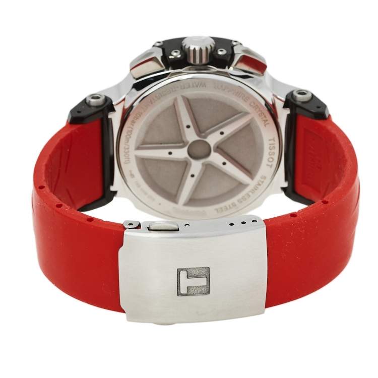 Pre Owned Tissot Black PVD Stainless Steel T-Race T048417A Men's Wristwatch 45 mm