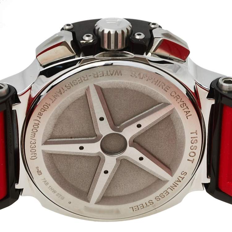 Pre Owned Tissot Black PVD Stainless Steel T-Race T048417A Men's Wristwatch 45 mm