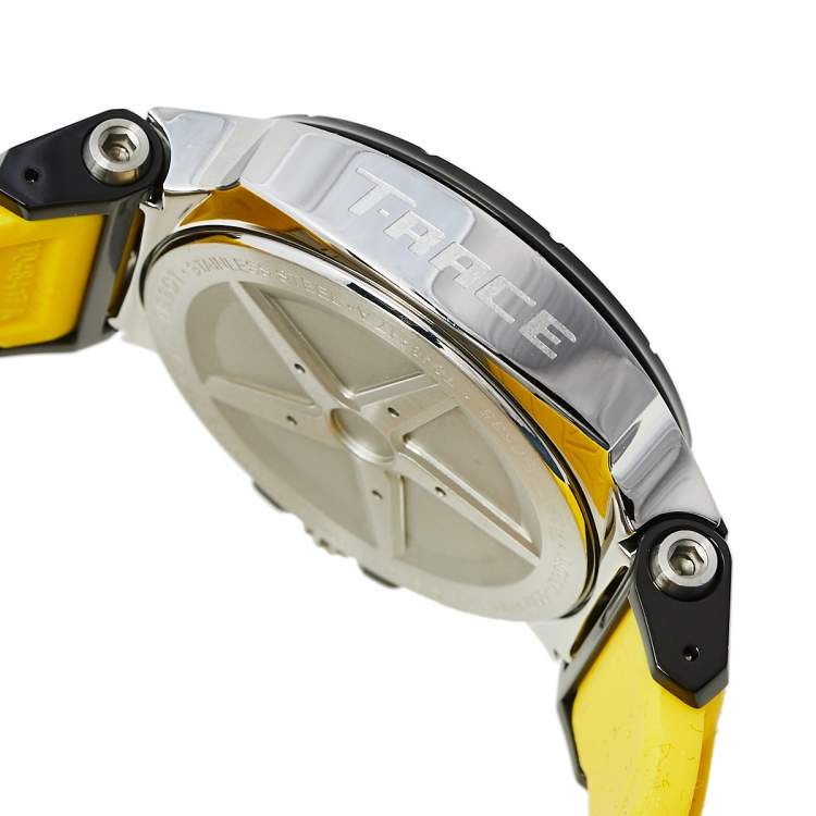 Pre Owned Tissot Black PVD Coated Stainless Steel & Rubber T-Race T048417A Men's Wristwatch 45 mm