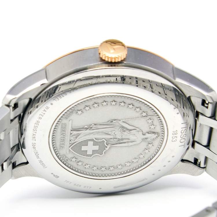 Pre Owned Tissot Silver Two Tone Stainless Steel Chemin des Tourelles T099.407.22.038.01 Men's Wristwatch 42 mm