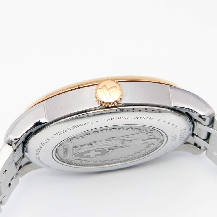 Pre Owned Tissot Silver Two Tone Stainless Steel Chemin des Tourelles T099.407.22.038.01 Men's Wristwatch 42 mm
