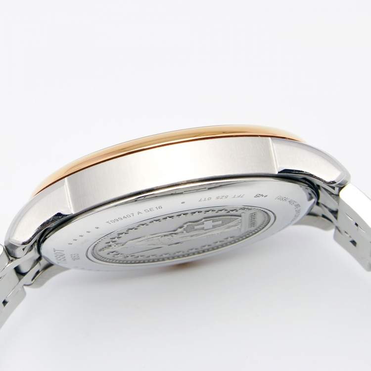 Pre Owned Tissot Silver Two Tone Stainless Steel Chemin des Tourelles T099.407.22.038.01 Men's Wristwatch 42 mm