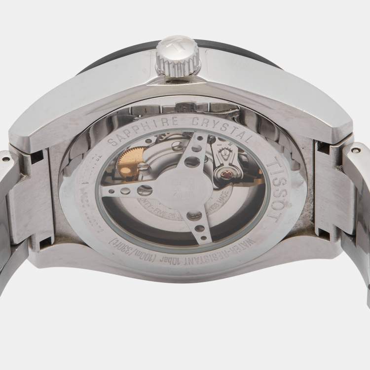 Pre Owned Tissot Black Two-Tone Stainless Steel PRS516 T044.430.21.051.00 Men's Wristwatch 42 mm