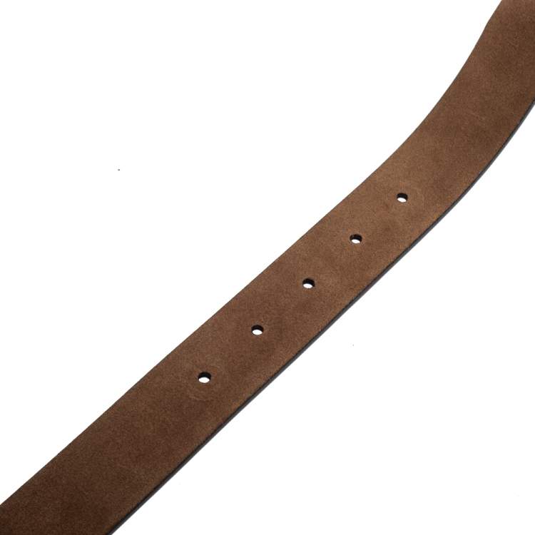 Pre Owned Tod's Black Leather Buckle Belt 90 CM