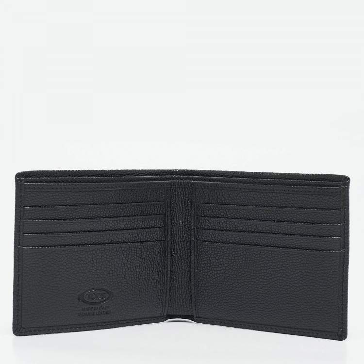 Pre Owned Tod's Black Leather Bifold Wallet