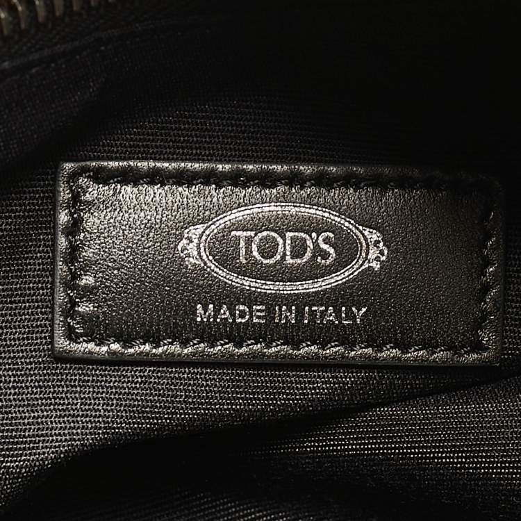 Pre Owned Tod's Multicolor Checkered Nylon and Leather Gommino Tote