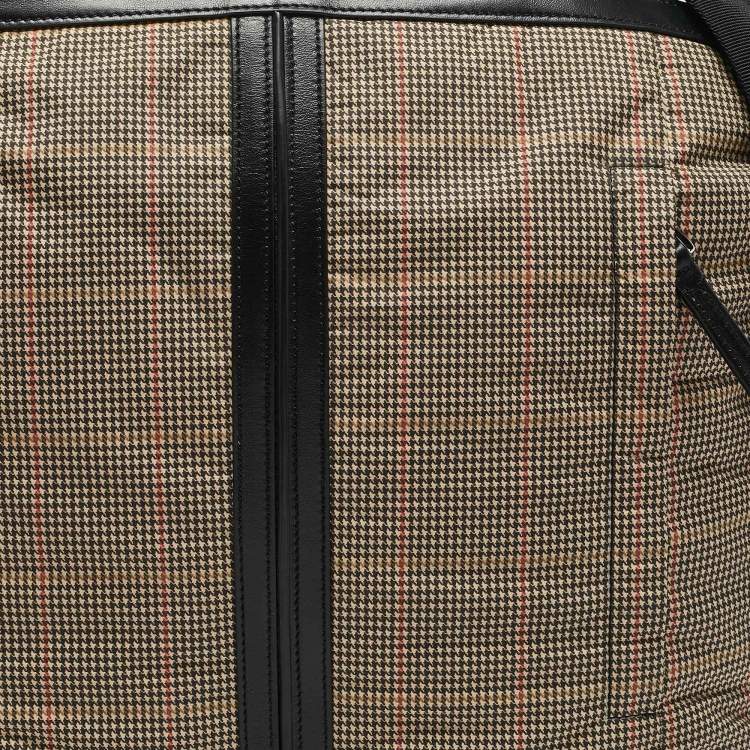 Pre Owned Tod's Multicolor Checkered Nylon and Leather Gommino Tote