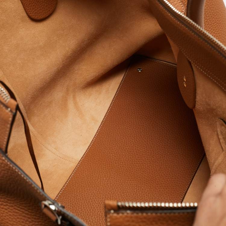 Pre Owned Tod's Brown Leather Large Di Duffle Bag 