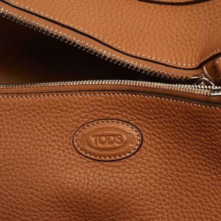 Pre Owned Tod's Brown Leather Large Di Duffle Bag 