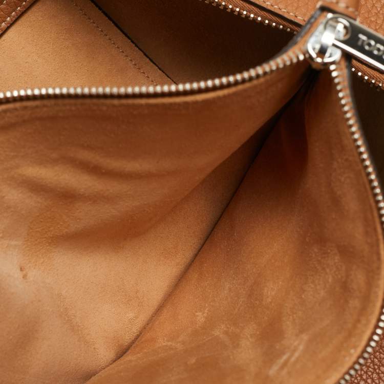 Pre Owned Tod's Brown Leather Large Di Duffle Bag 