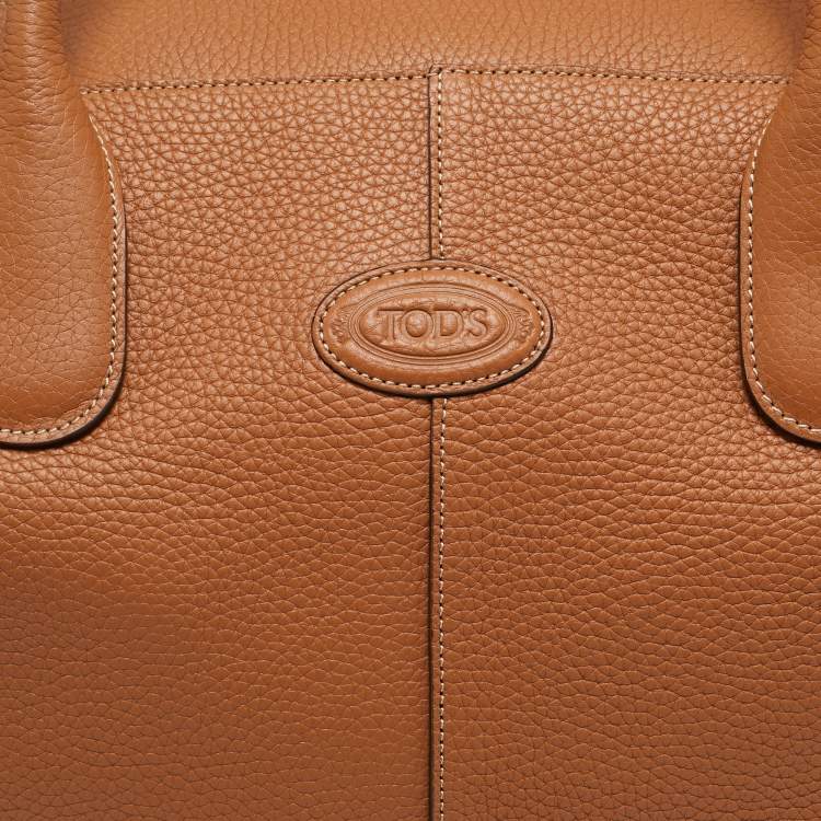Pre Owned Tod's Brown Leather Large Di Duffle Bag 