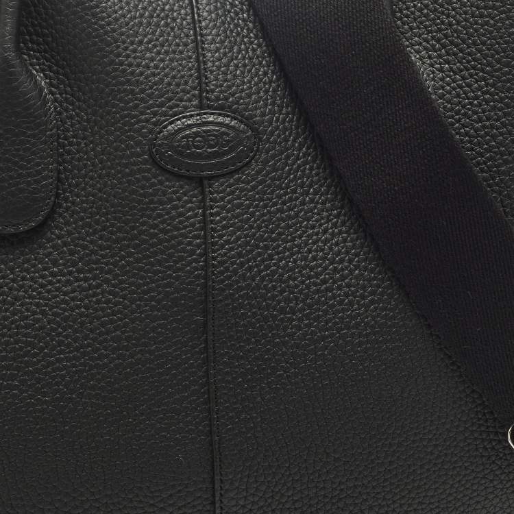 Pre Owned Tod's Di Medium Black Leather Shopper Tote