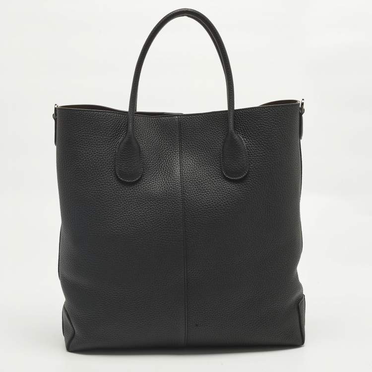 Pre Owned Tod's Di Medium Black Leather Shopper Tote