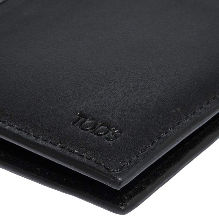 Pre Owned Tod's Black Leather Bifold Wallet