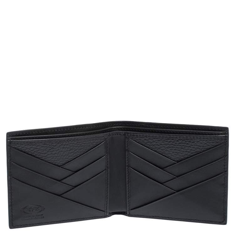 Pre Owned Tod's Black Leather Bifold Wallet
