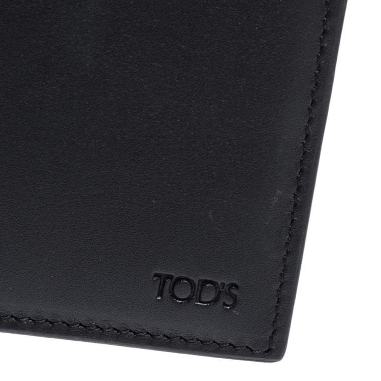 Pre Owned Tod's Black Leather Bifold Wallet