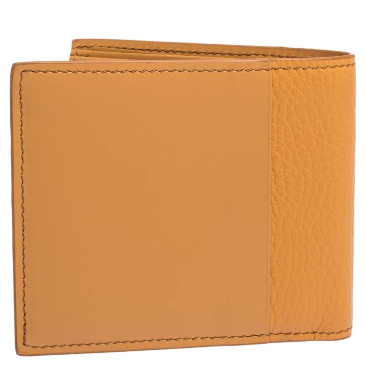 Pre Owned Tod's Orange Leather Bifold Wallet