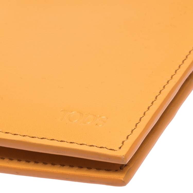 Pre Owned Tod's Orange Leather Bifold Wallet