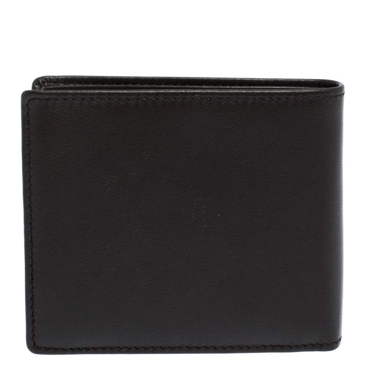 Pre Owned Tod's Dark Brown Leather Double T Bifold Wallet