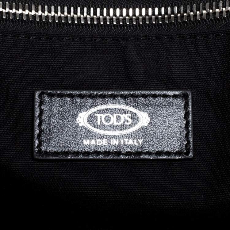 Pre Owned Tod's Dark Green Nylon and Mesh Tote