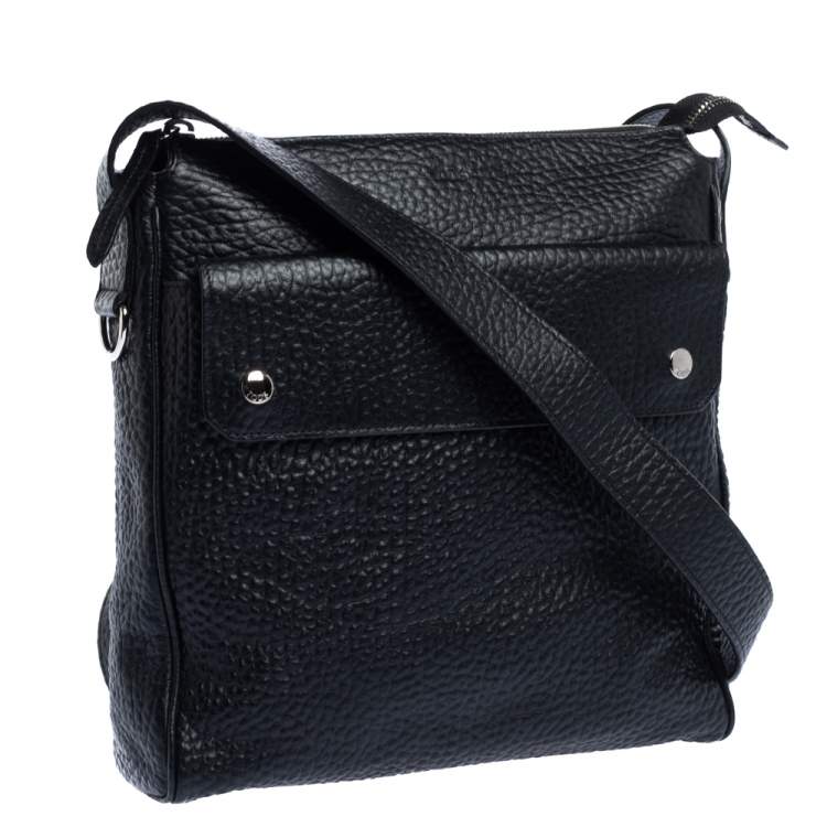 Pre Owned Tod's Black Leather Messenger Bag