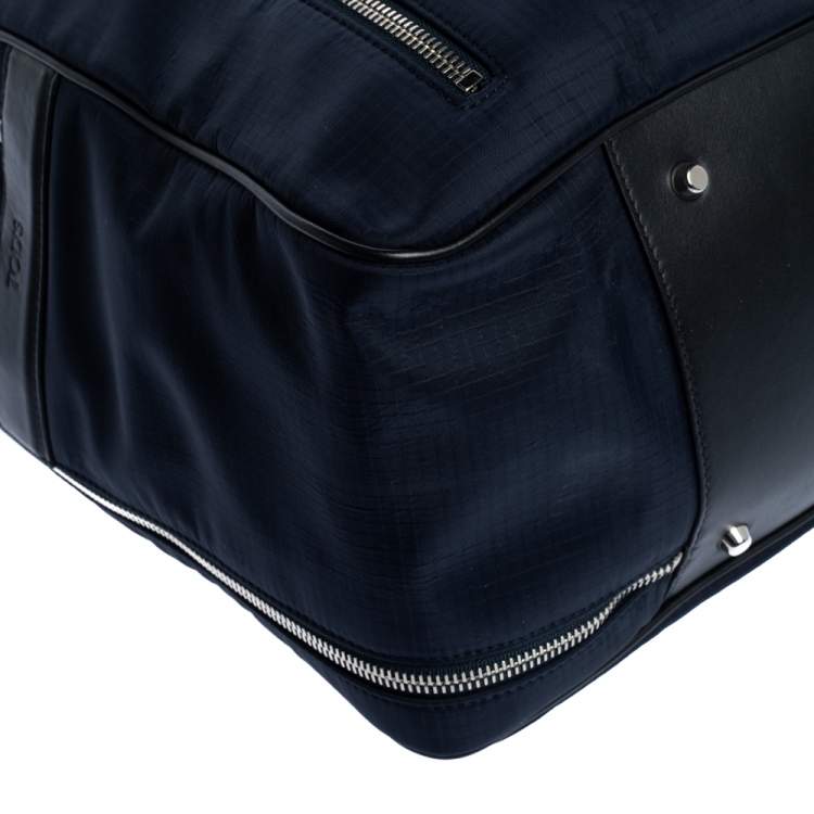 Pre Owned Tod's Navy Blue Nylon Zip Convertible Briefcase/Backpack