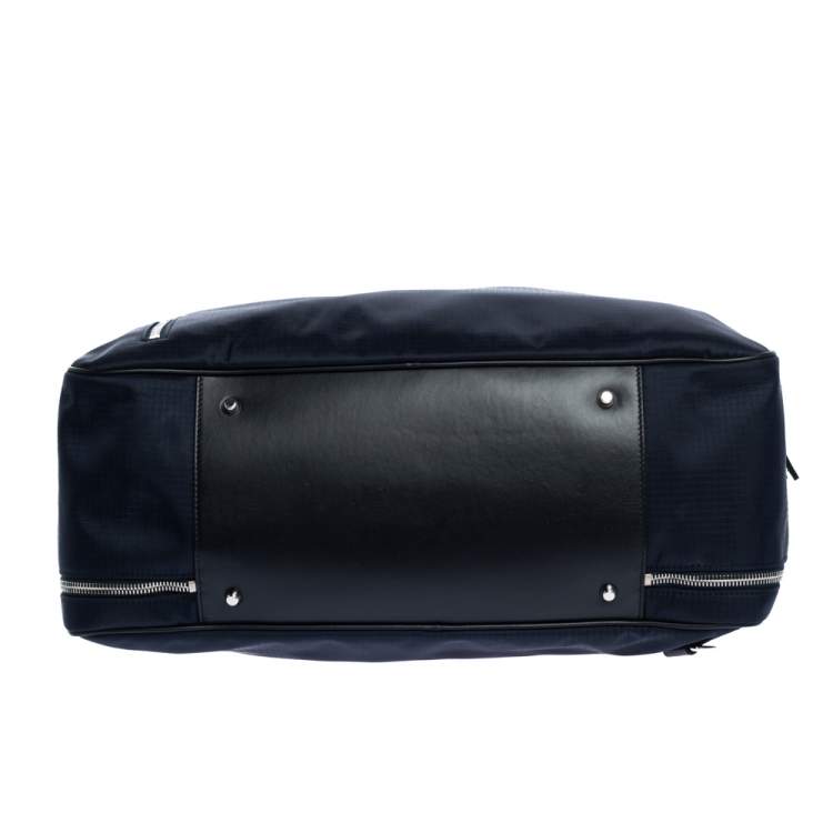 Pre Owned Tod's Navy Blue Nylon Zip Convertible Briefcase/Backpack