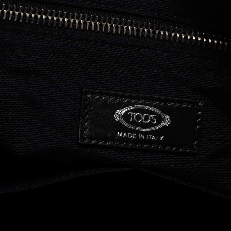 Pre Owned Tod's Navy Blue Nylon Zip Convertible Briefcase/Backpack