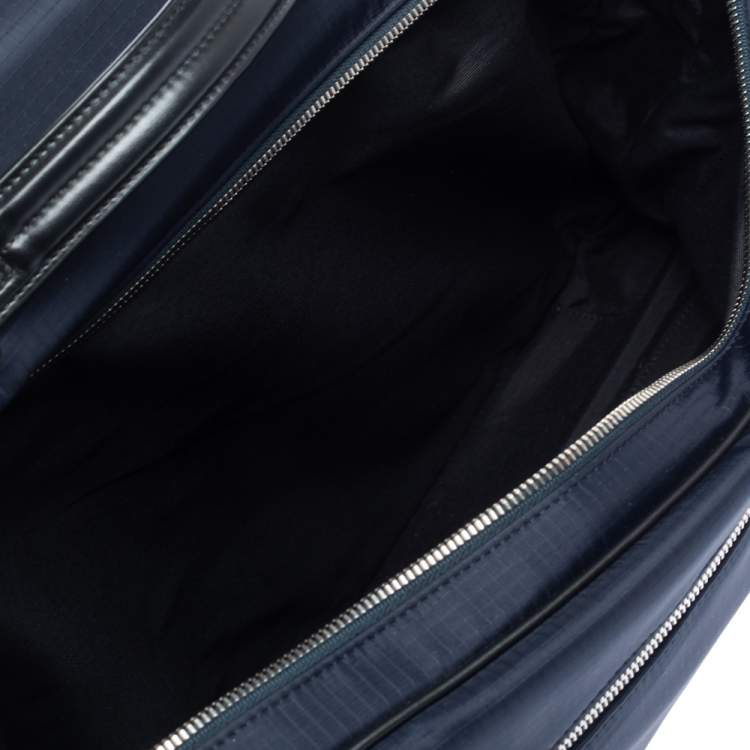 Pre Owned Tod's Navy Blue Nylon Zip Convertible Briefcase/Backpack