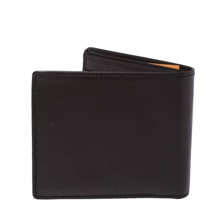 Pre Owned Tod's Dark Brown Leather Double T Bifold Wallet