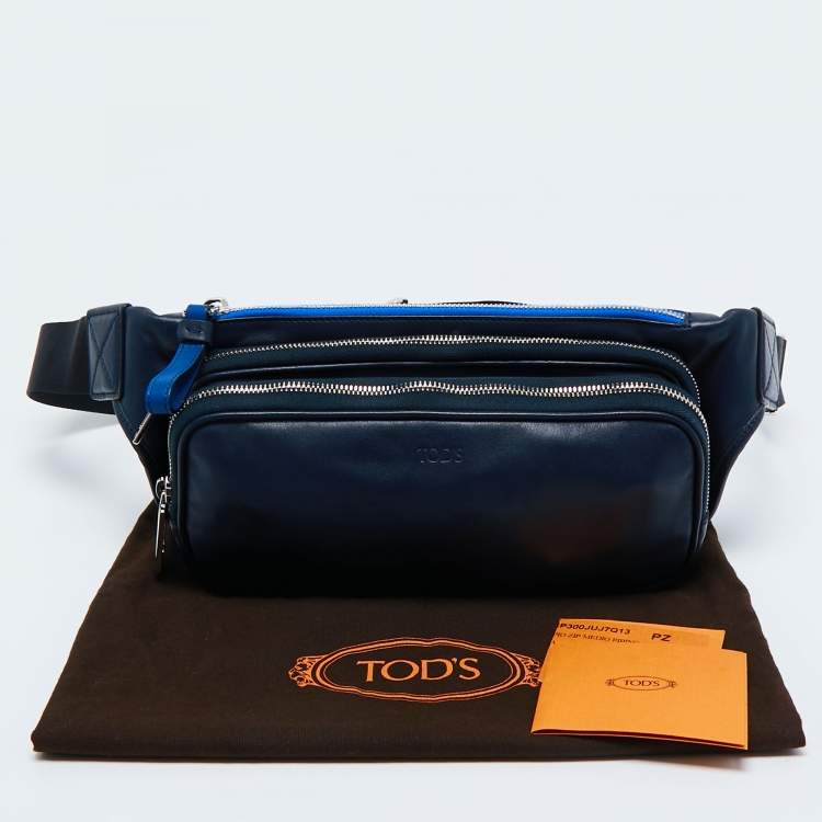 Pre Owned Tod's Navy Blue Leather Avenue Belt Bag