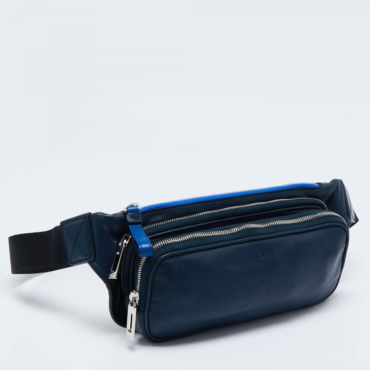 Pre Owned Tod's Navy Blue Leather Avenue Belt Bag