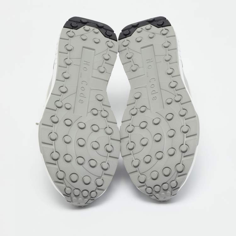 Pre Owned  Tod's Grey Camouflage Print Fabric No Code J Sneakers Size 41.5