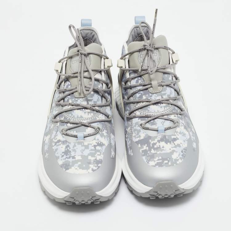 Pre Owned  Tod's Grey Camouflage Print Fabric No Code J Sneakers Size 41.5