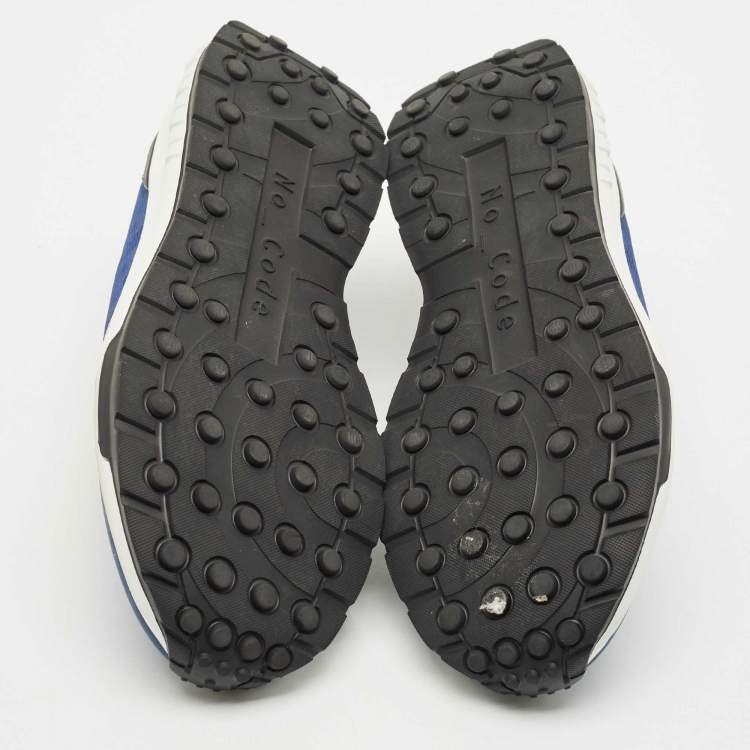 Pre Owned Tod's Blue Mesh and Fabric No_Code J Sneakers Size 42