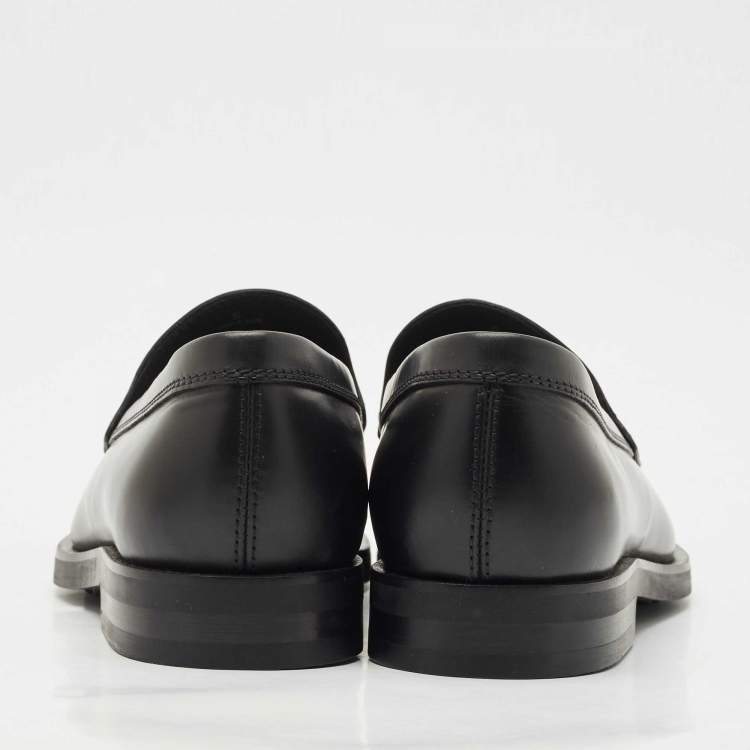 مملوكة مسبقًا Tod's Black Leather Penny Penny Loafers Size 39.5