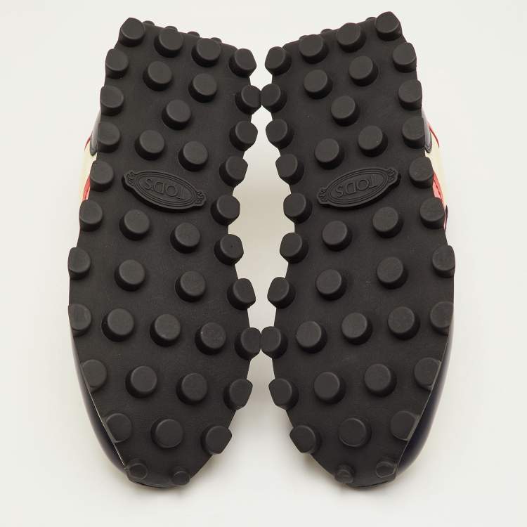 Pre Owned Tod's Size 41.5 Multicolor Fabric, Leather and Suede Low Top Sneakers