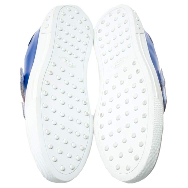 Pre Owned Tod's Multicolor Leather Velcro Strap Sneakers Size 43