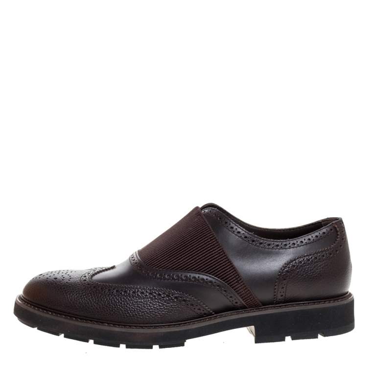 Pre Owned Tod's Brown Brogue Leather Oxfords Size 44