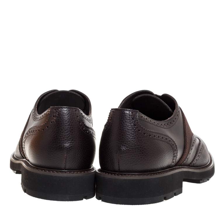 Pre Owned Tod's Brown Brogue Leather Oxfords Size 44