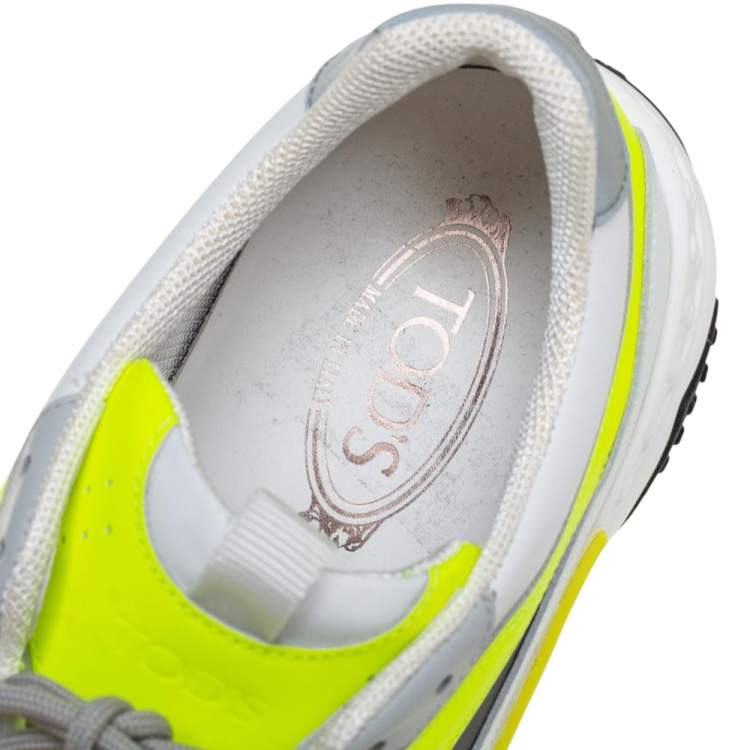 Pre Owned Tod's Multicolor Leather Active Sporty Lace Up Sneakers Size 44.5
