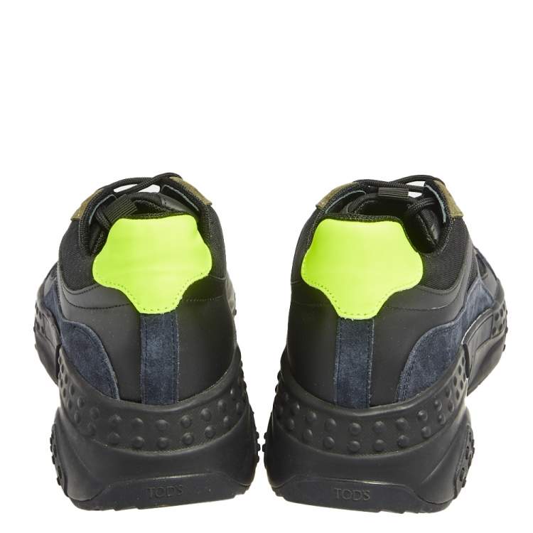 مملوكة مسبقًا Tod's Multicolor Suede And Leather Low Top Sneakers Size 45.5