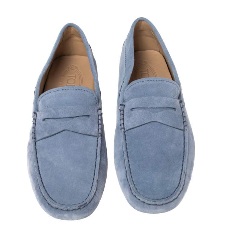 مملوكة مسبقًا Tod's Blue Suede Penny Loafers Size 41