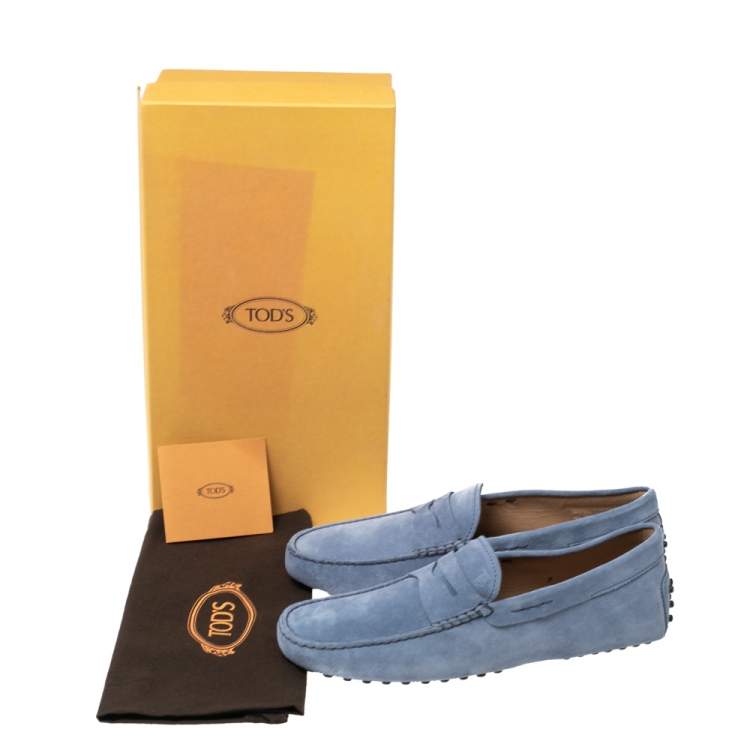 مملوكة مسبقًا Tod's Blue Suede Penny Loafers Size 41