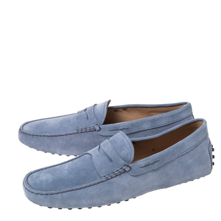 مملوكة مسبقًا Tod's Blue Suede Penny Loafers Size 41